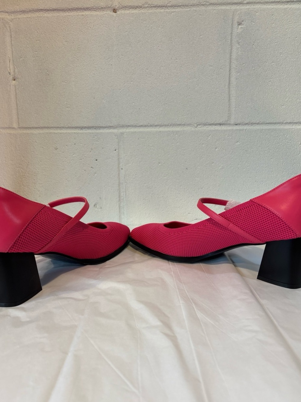Cozy Island women’s pink Mary Jane heels rhinestone buckle size 10 - Picture 7 of 8